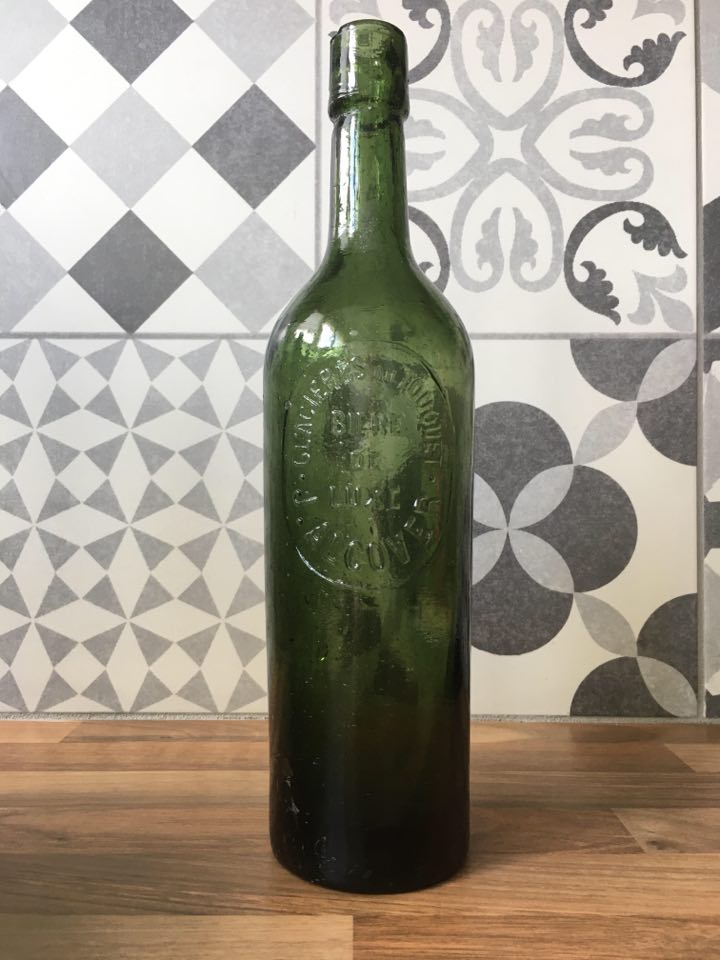 Bouteille De Bière Vide Année 1936 Brasserie Malterie Collection